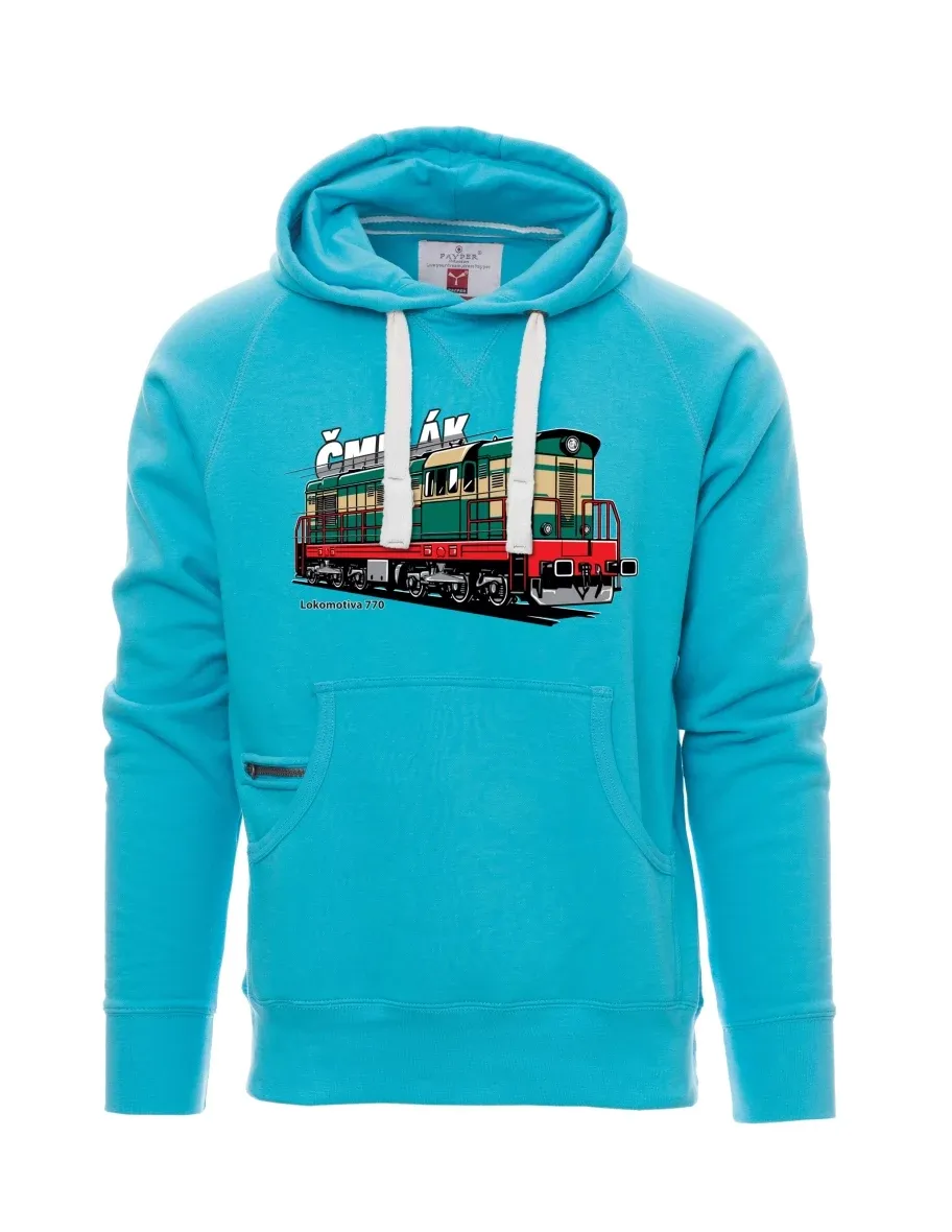 Męska bluza jasno niebieska Lokomotywa 770 „Čmelák“