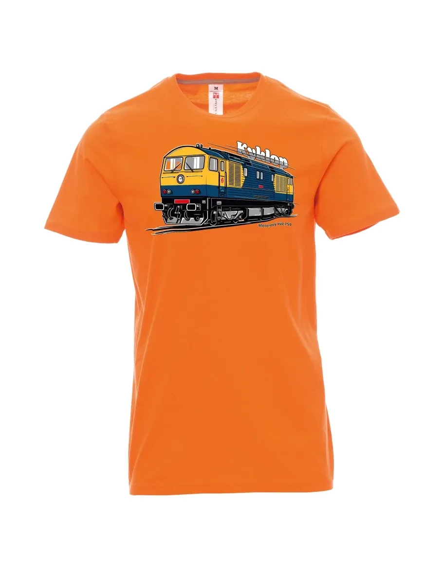 Męski t-shirt pomarańczowy Wagon silnikowy 759 „Kyklop“