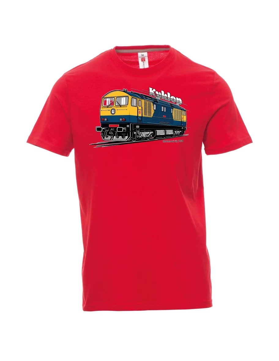 Męski t-shirt czerwony Wagon silnikowy 759 „Kyklop“