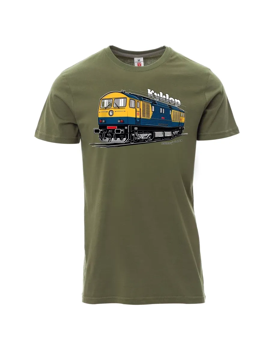 Męski t-shirt khaki Wagon silnikowy 759 „Kyklop“