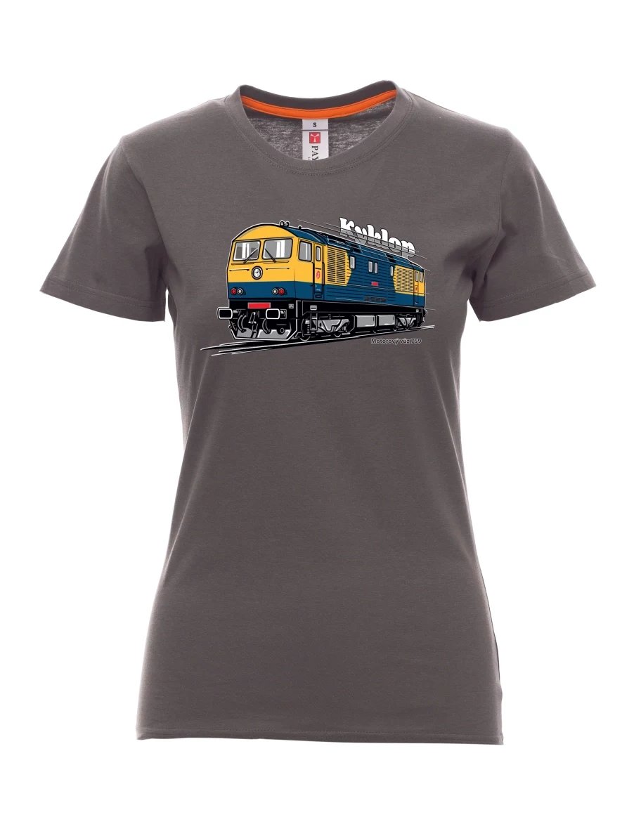 Damski t-shirt antracytowy Wagon silnikowy 759 „Kyklop“