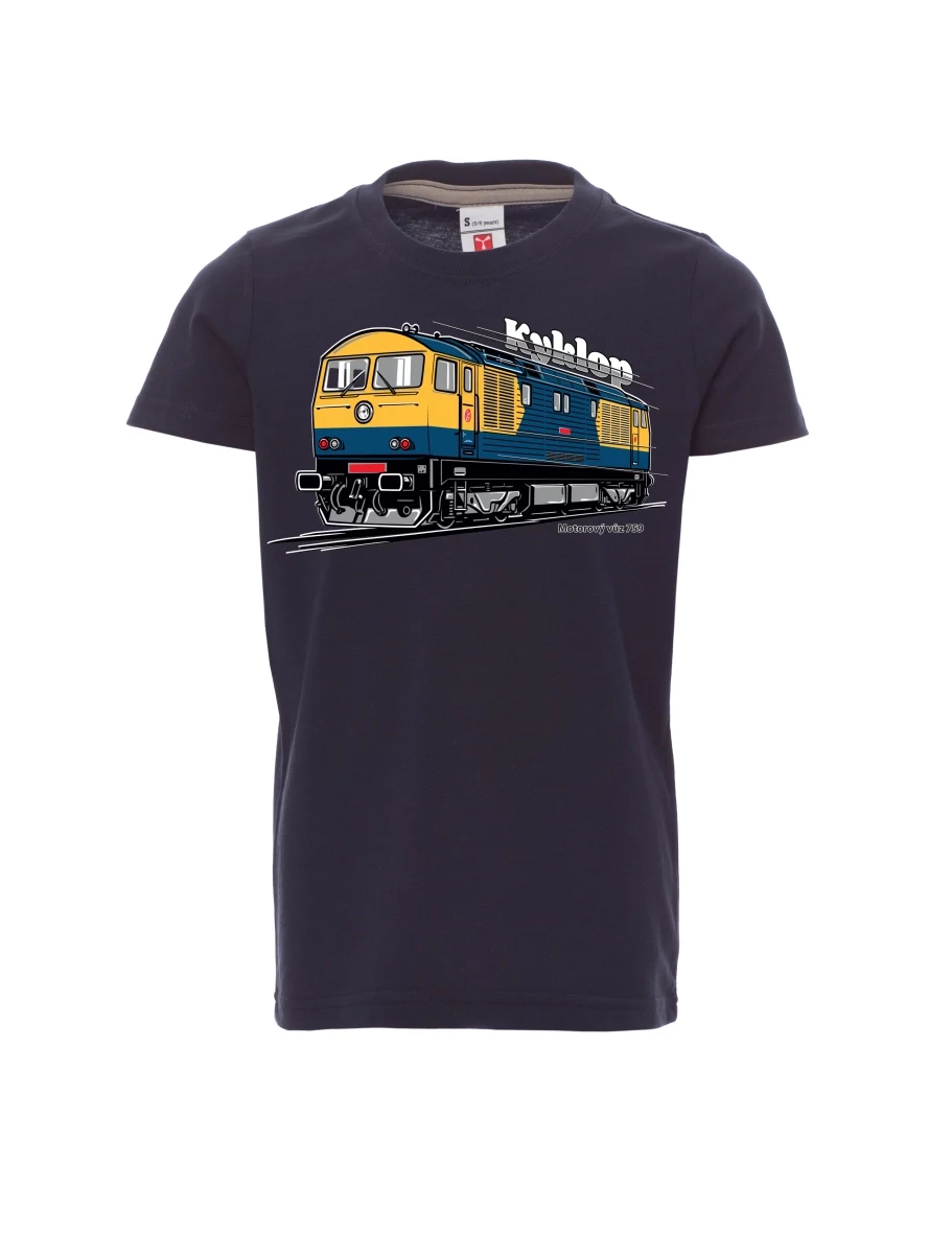Dziecięcy t-shirt navy Wagon silnikowy 759 „Kyklop“