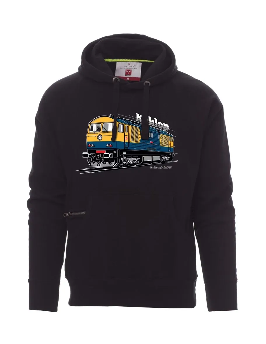 Męska bluza czarna Wagon silnikowy 759 „Kyklop“