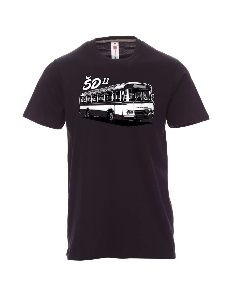 Męski t-shirt czarny Autobus ŠD 11