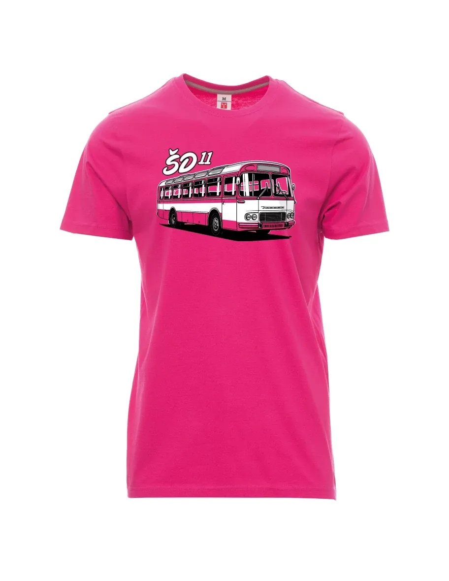 Męski t-shirt różowy Autobus ŠD 11