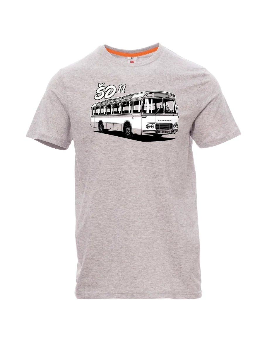 Męski t-shirt szary melanż Autobus ŠD 11