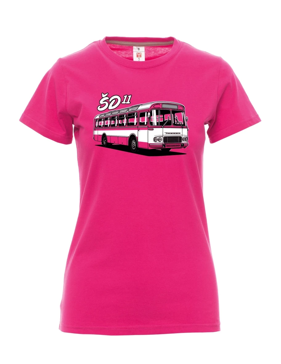Damski t-shirt różowy Autobus ŠD 11