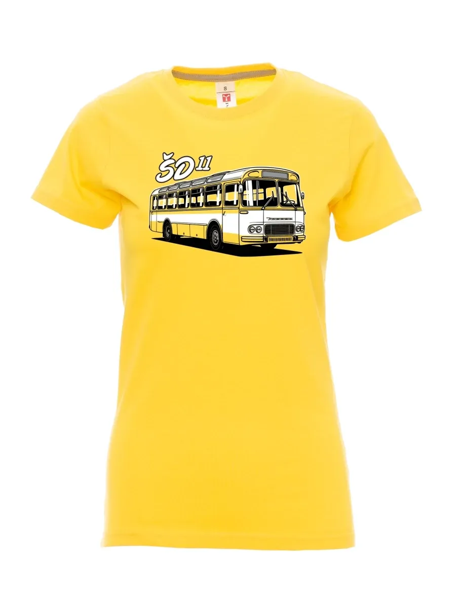 Damski t-shirt żółty Autobus ŠD 11