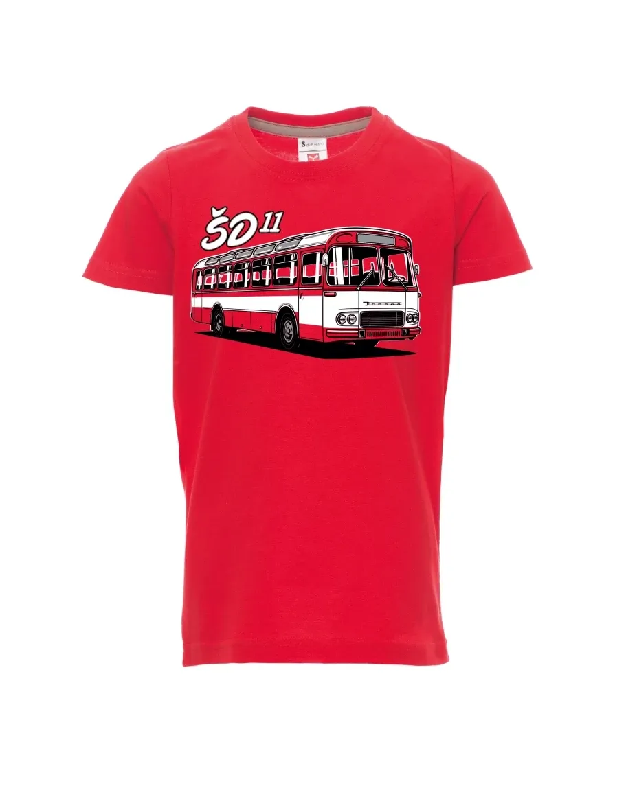 Dziecięcy t-shirt czerwony Autobus ŠD 11