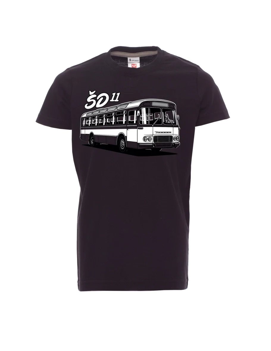 Dziecięcy t-shirt czarny Autobus ŠD 11