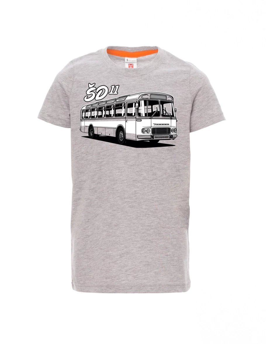 Dziecięcy t-shirt szary melange Autobus ŠD 11