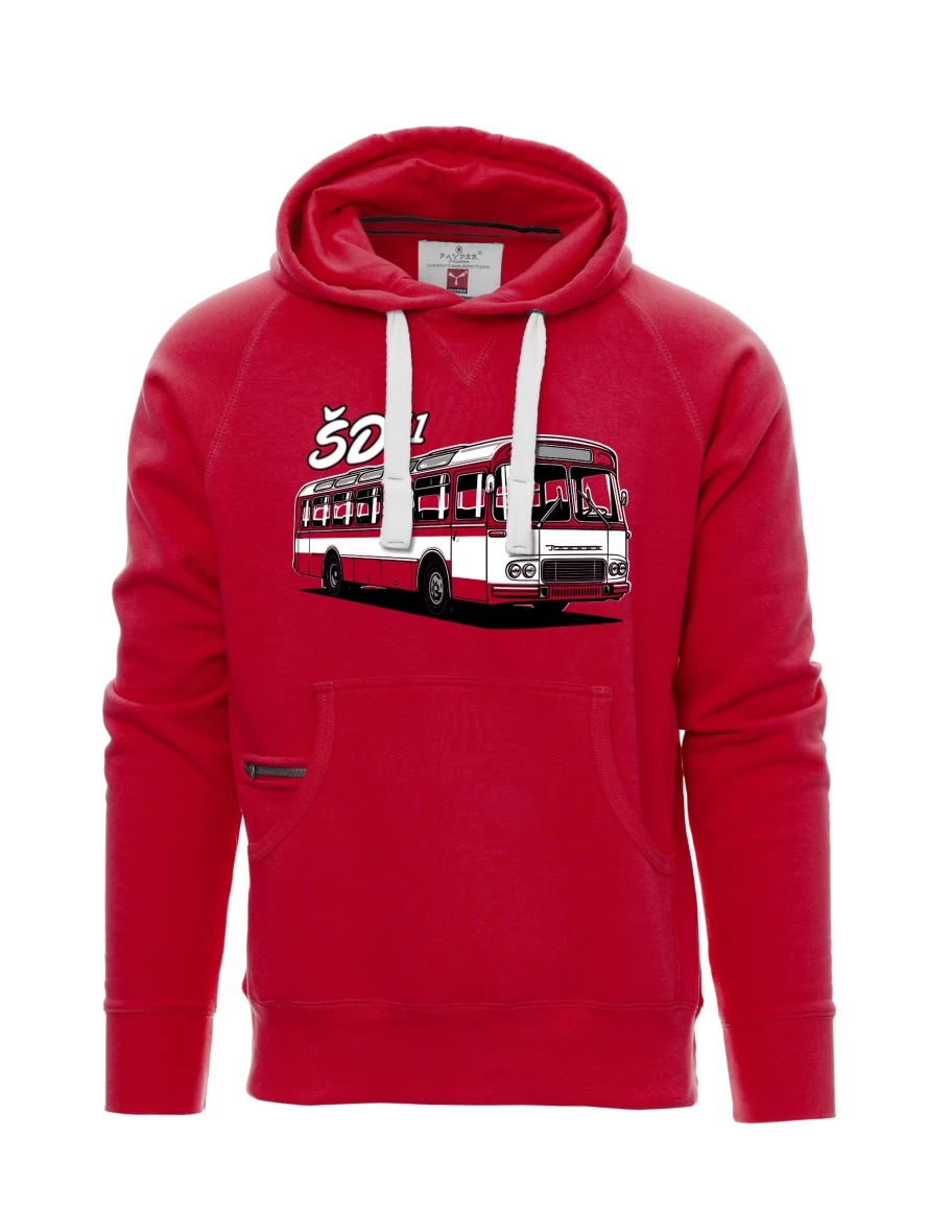 Męska bluza czerwona Autobus ŠD 11
