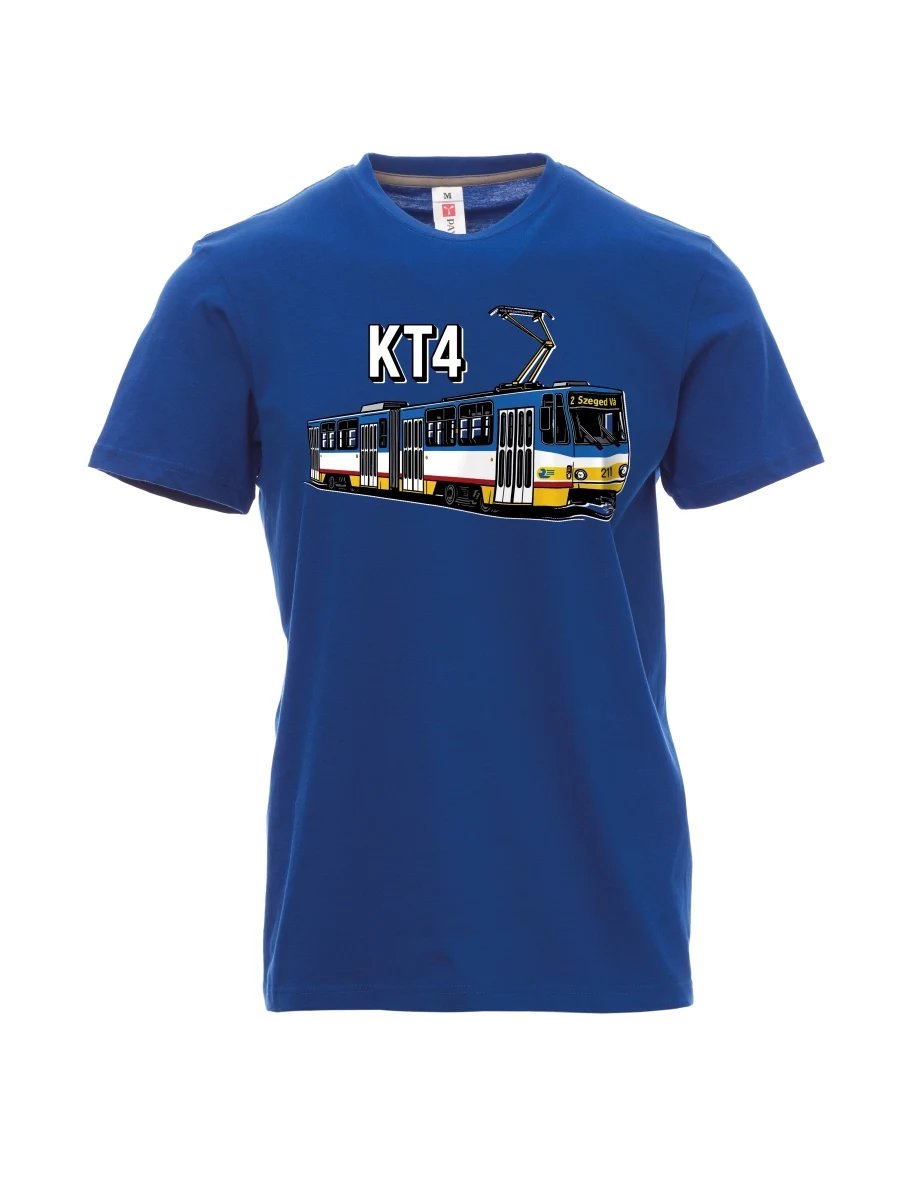 Męski t-shirt niebieski Tramwaj KT4