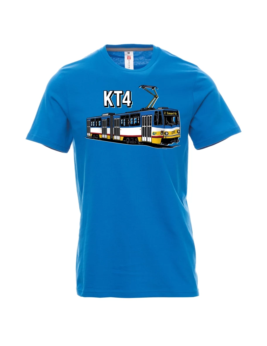 Męski t-shirt jasno niebieski Tramwaj KT4