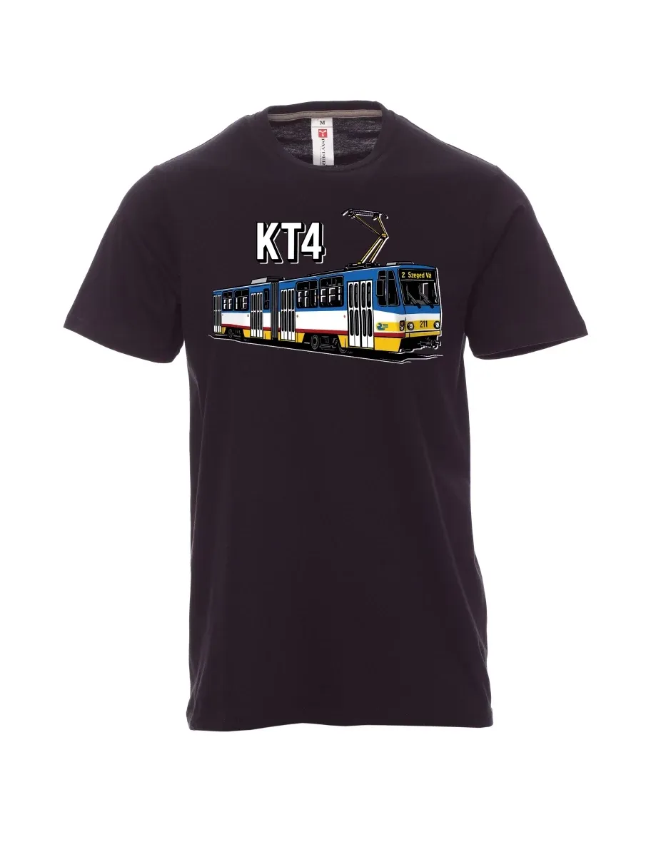 Męski t-shirt czarny Tramwaj KT4