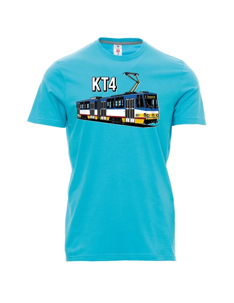 Męski t-shirt turkusowy Tramwaj KT4