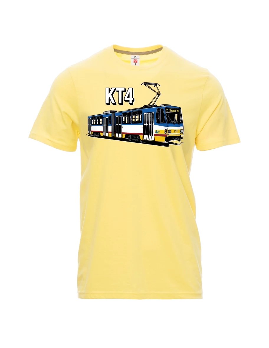 Męski t-shirt jasny zółty Tramwaj KT4