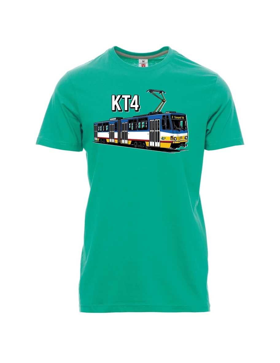 Męski t-shirt szmaragdy Tramwaj KT4