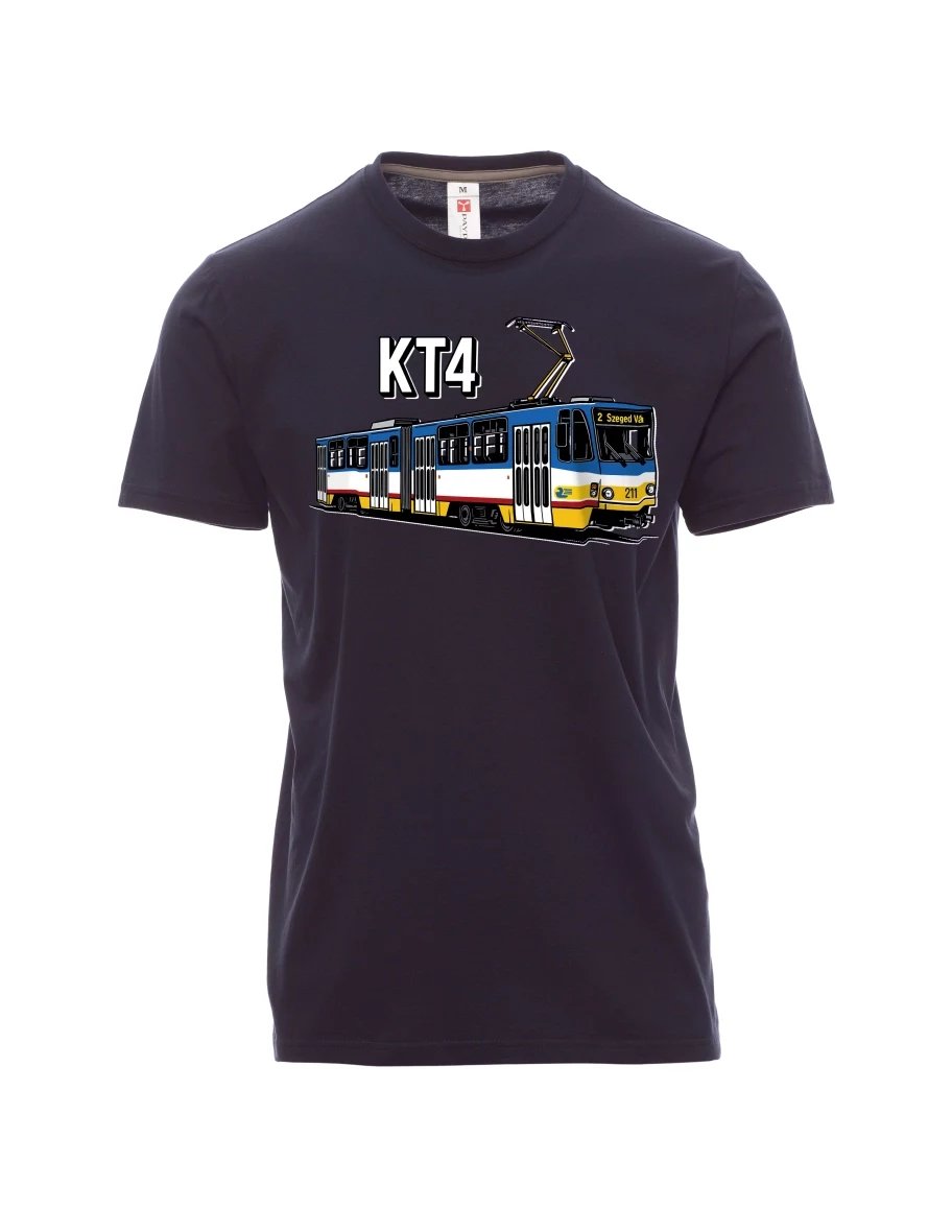 Męski t-shirt marynarka wojenna Tramwaj KT4
