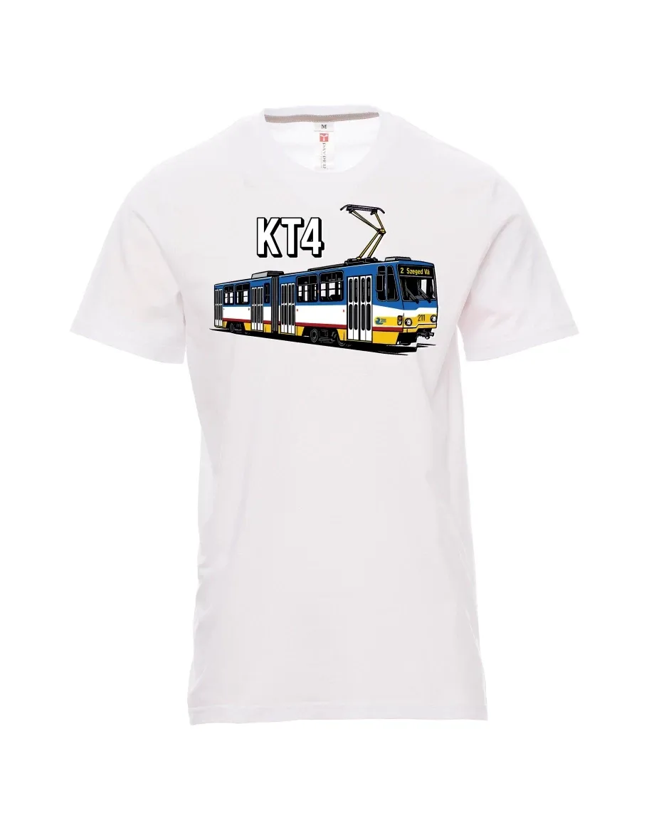 Męski t-shirt biały Tramwaj KT4