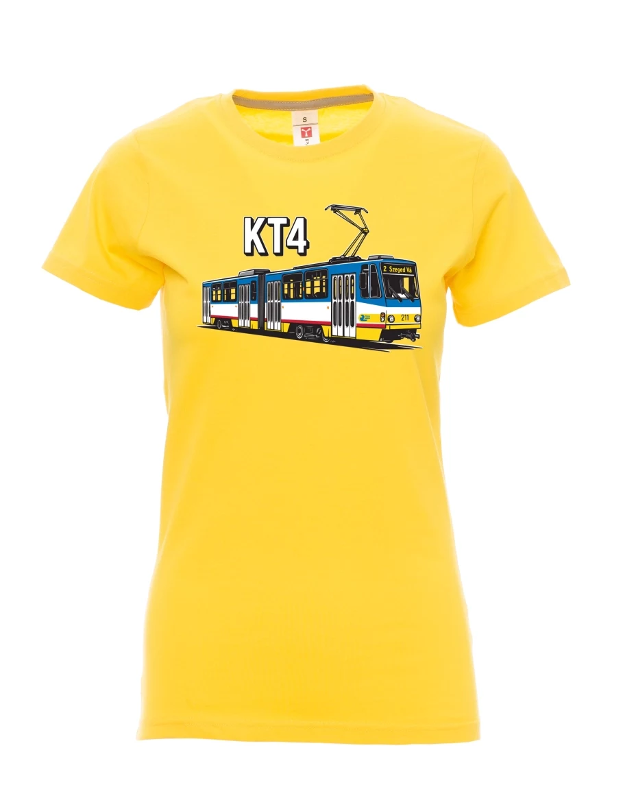 Damski t-shirt żółty Tramwaj KT4