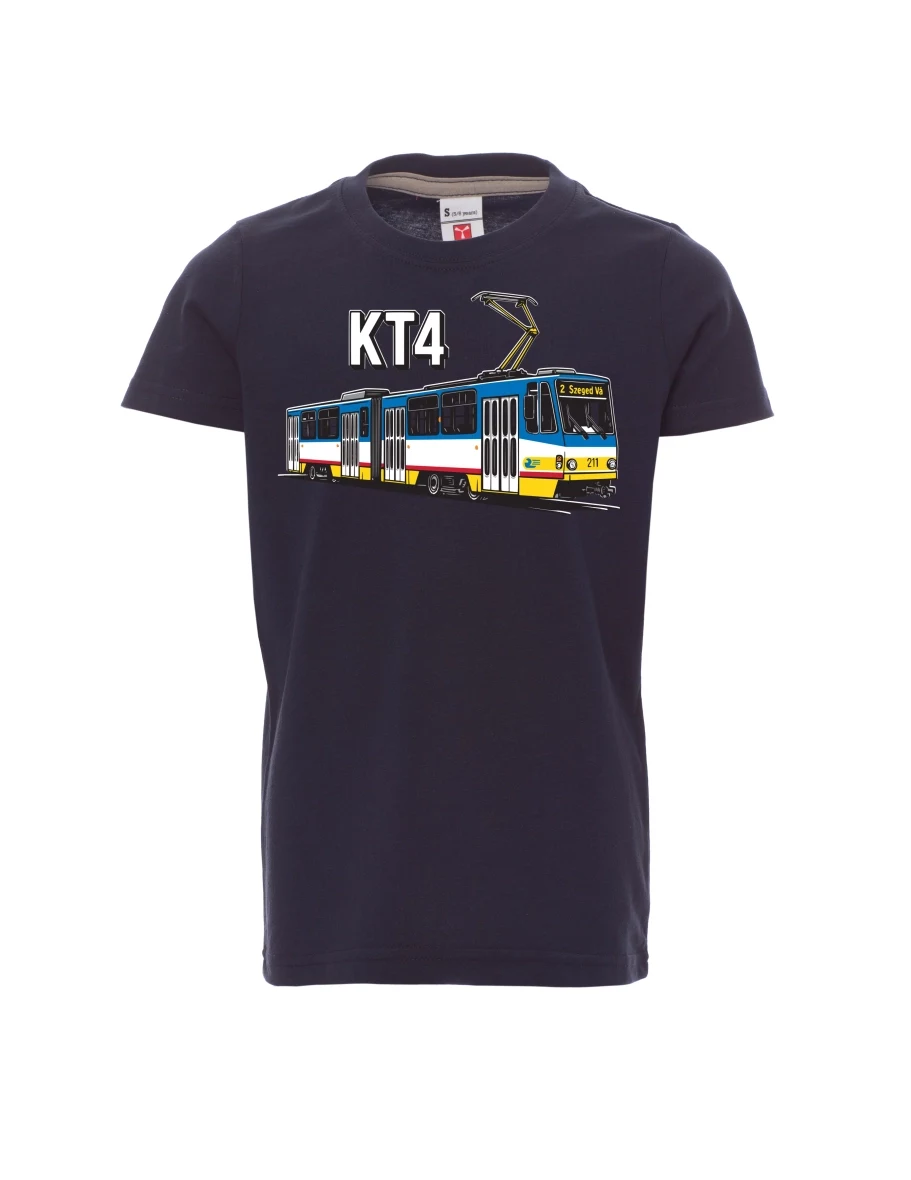 Dziecięcy t-shirt navy Tramwaj KT4
