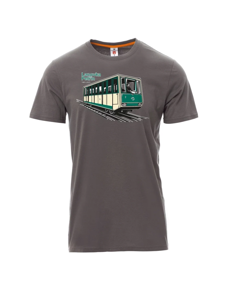 Męski t-shirt szary Kolejka linowa Petřín