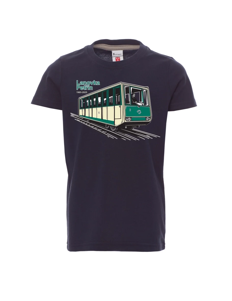 Dziecięcy t-shirt navy Kolejka linowa Petřín