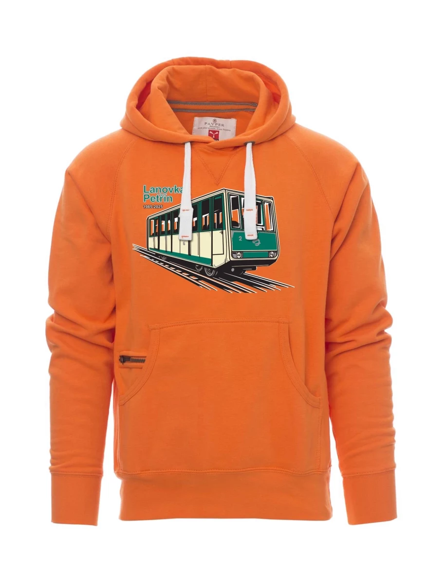 Męska bluza pomarańczowa Kolejka linowa Petřín