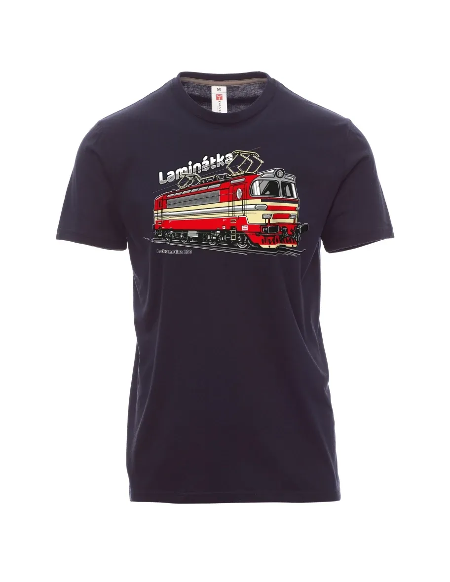 Męski t-shirt marynarka wojenna Lokomotywa 230 „Laminátka“