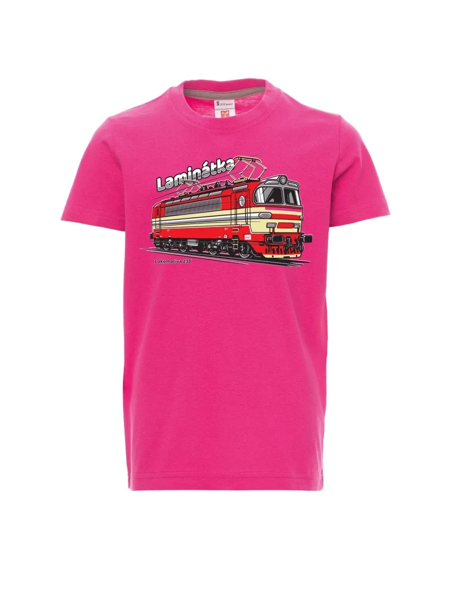 Dziecięcy t-shirt różowy Lokomotywa 230 „Laminátka“