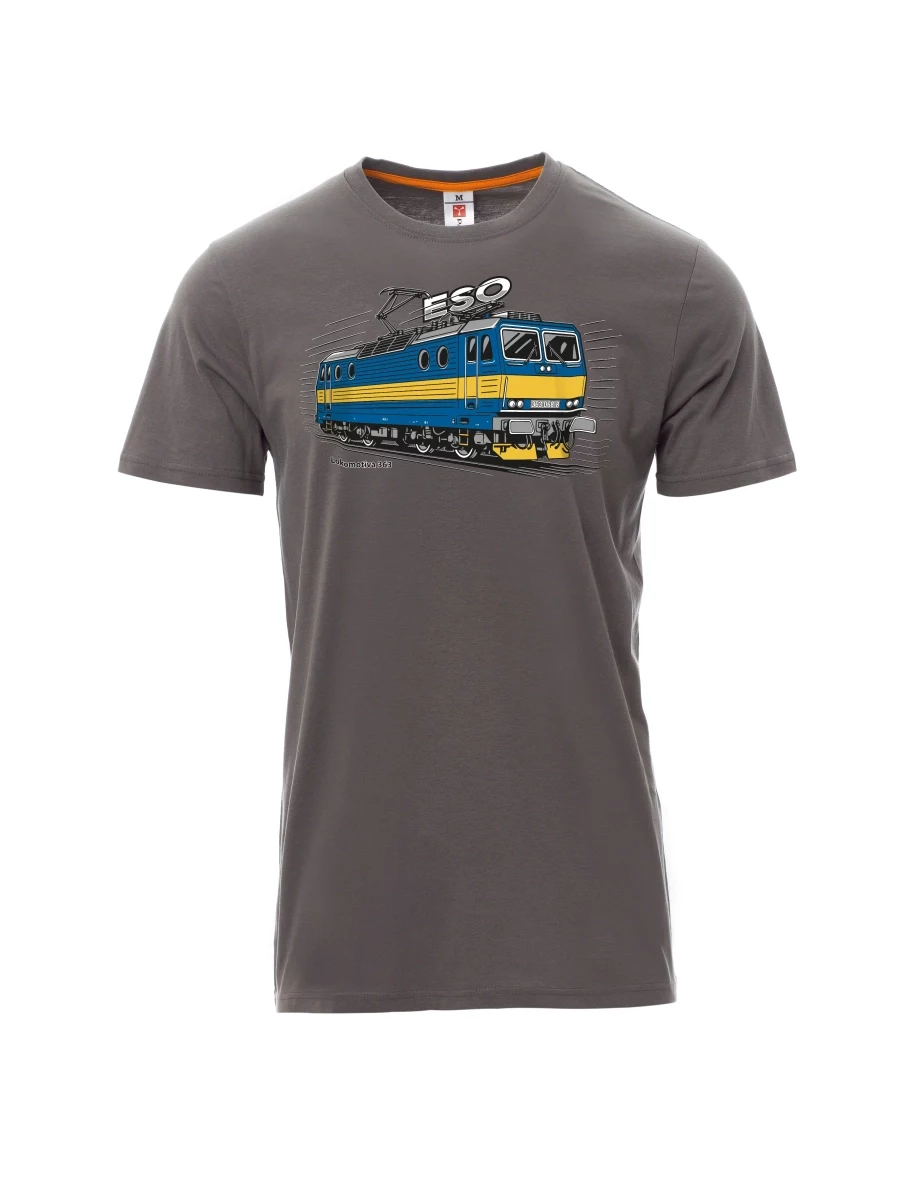 Męski t-shirt szary Lokomotywa 363 „ESO“