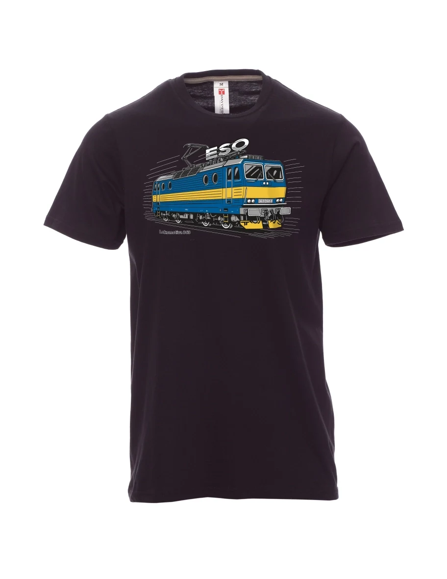 Męski t-shirt czarny Lokomotywa 363 „ESO“