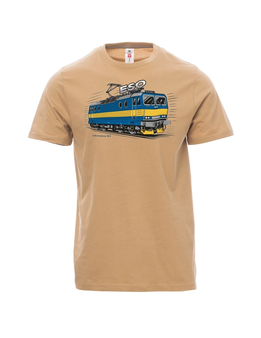 Męski t-shirt brązowy Lokomotywa 363 „ESO“