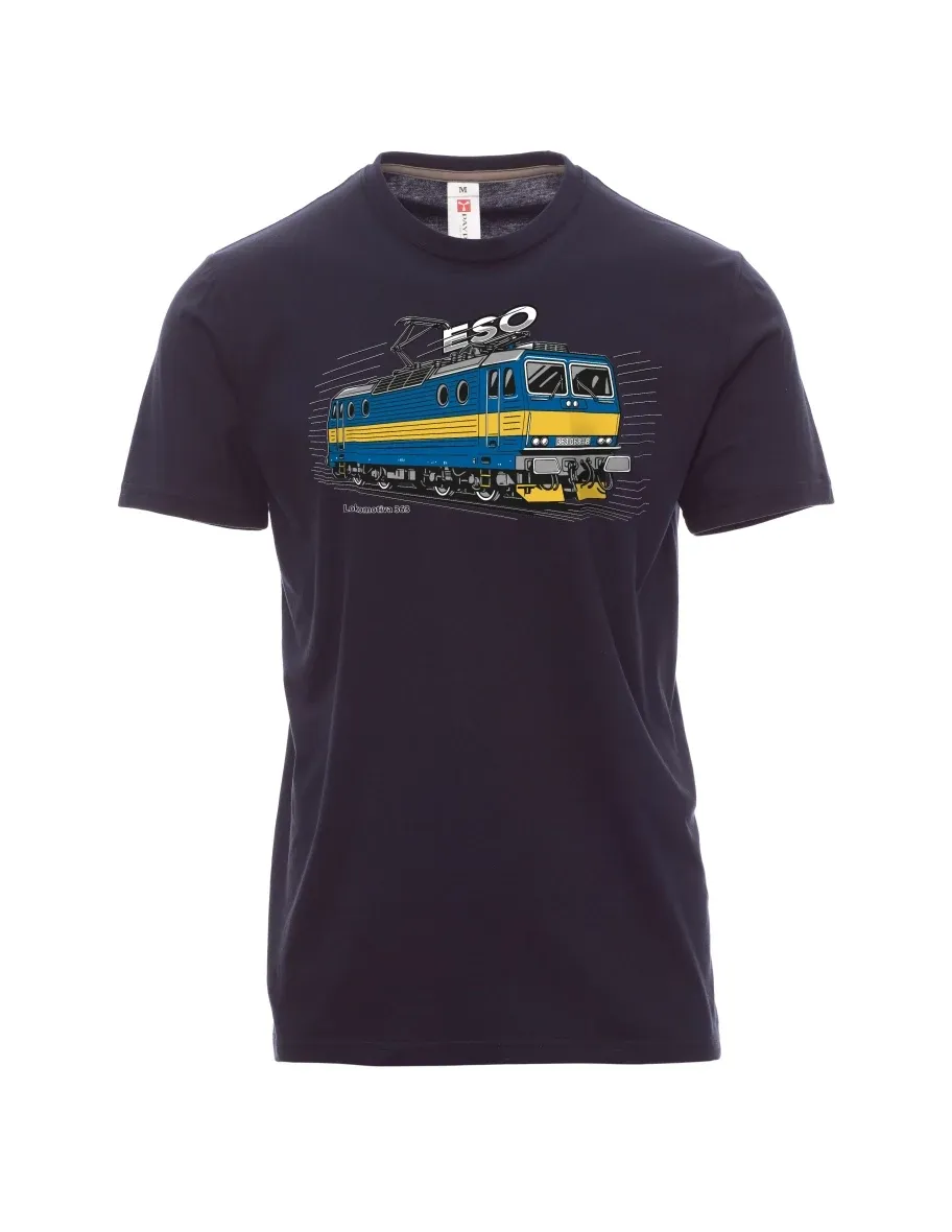 Męski t-shirt marynarka wojenna Lokomotywa 363 „ESO“