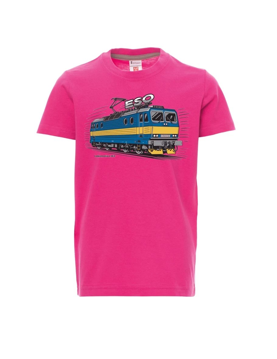 Dziecięcy t-shirt różowy Lokomotywa 363 „ESO“
