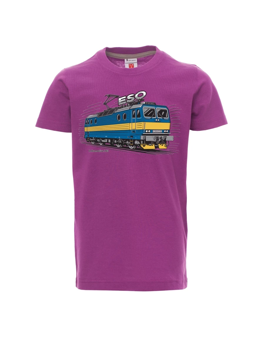 Dziecięcy t-shirt purpurowy Lokomotywa 363 „ESO“