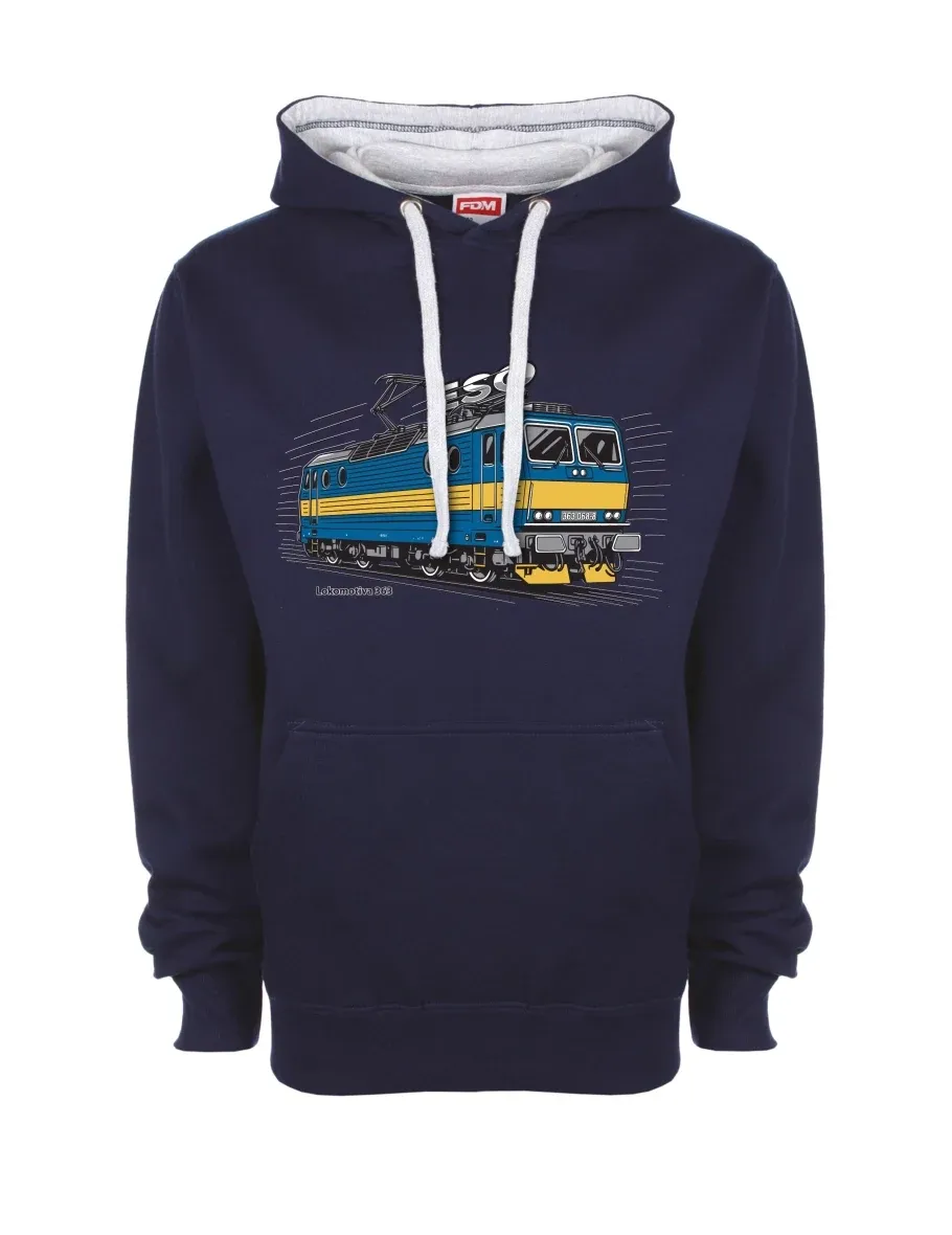 Bluza szaro-królewsko niebieska Lokomotywa 363 „ESO“