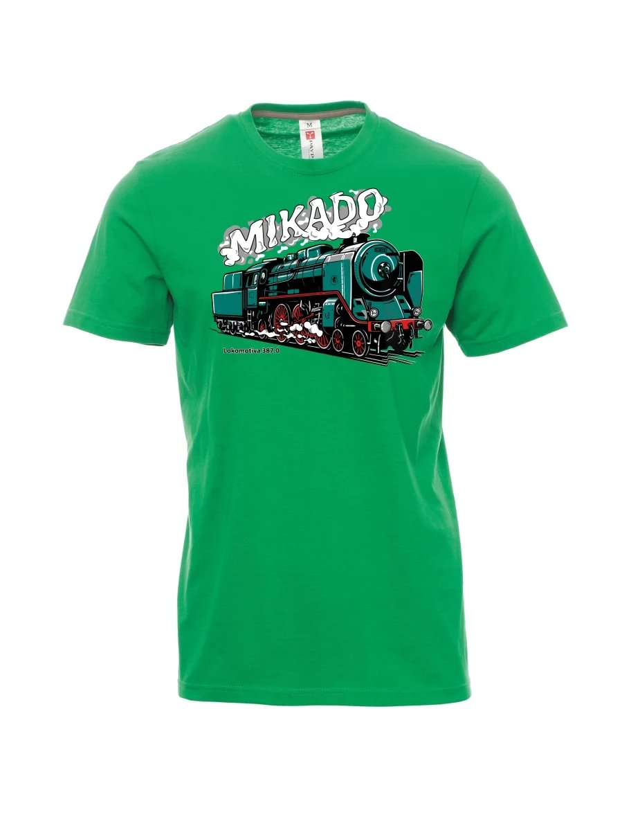 Męski t-shirt zielony Lokomotywa 387.0 „MIKADO“