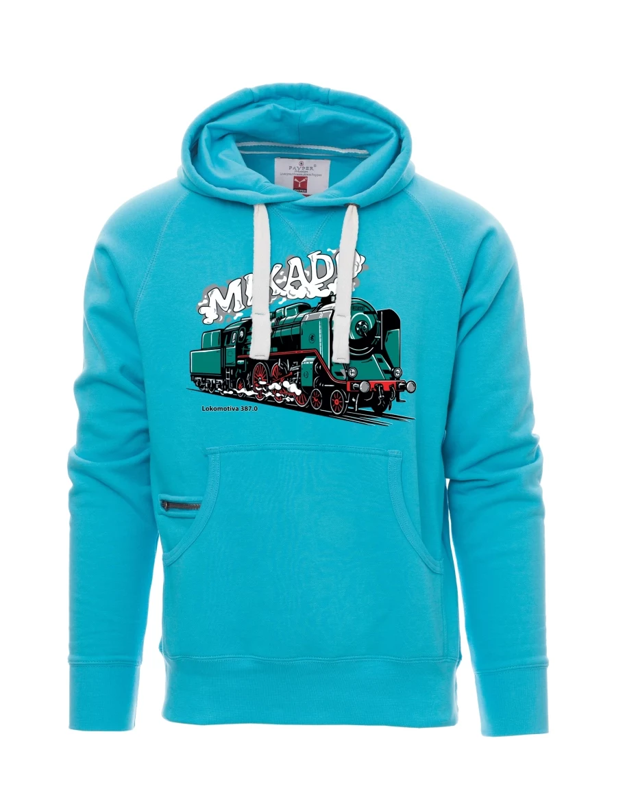 Męska bluza jasno niebieska Lokomotywa 387.0 „MIKADO“