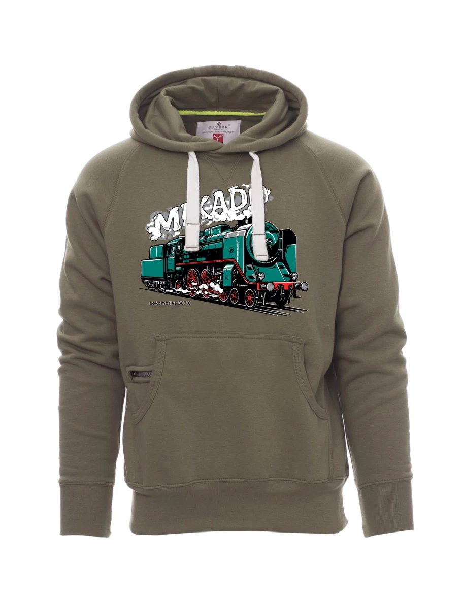 Męska bluza Khaki  Lokomotywa 387.0 „MIKADO“