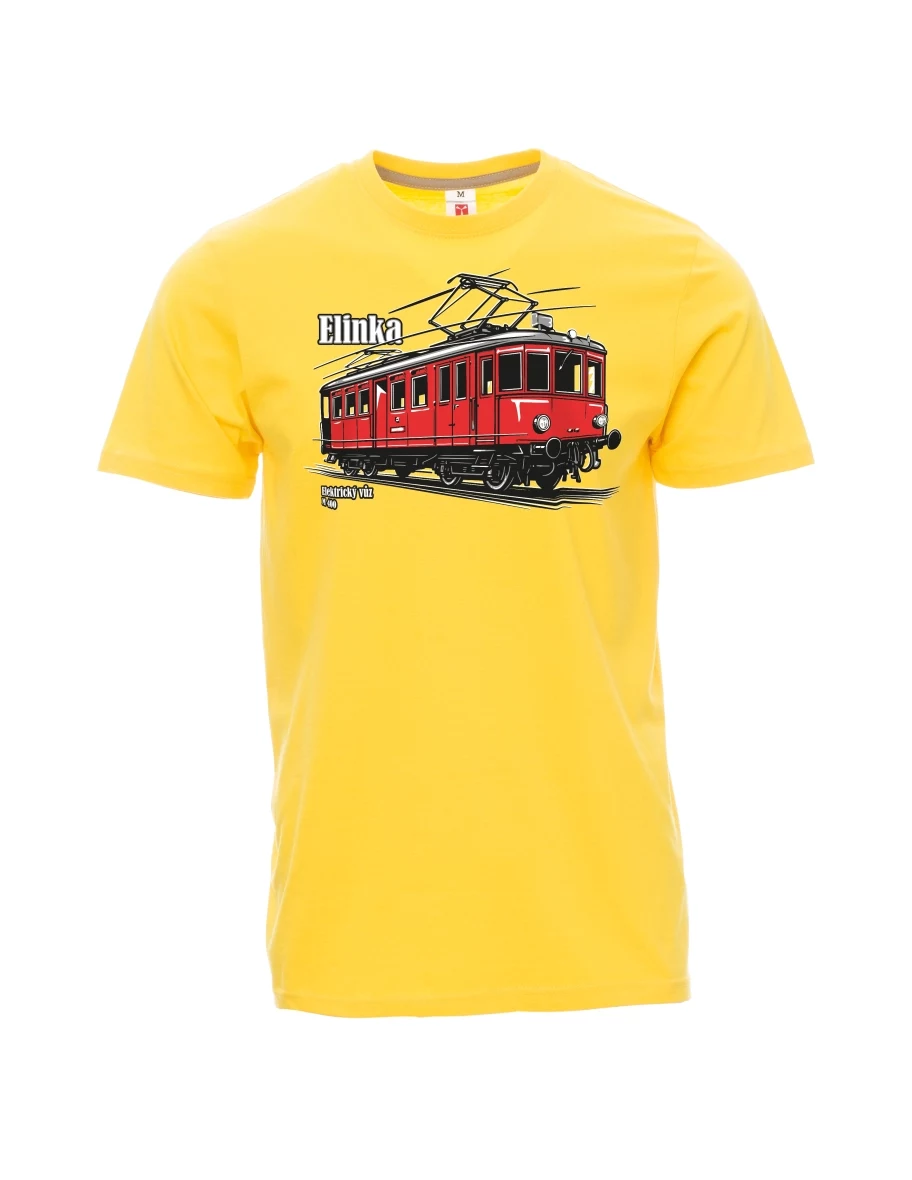 Męski t-shirt żółty Wagon elektryczny M 400 „Elinka“