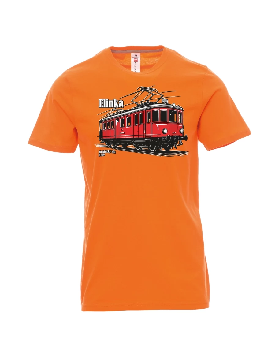 Męski t-shirt pomarańczowy Wagon elektryczny M 400 „Elinka“
