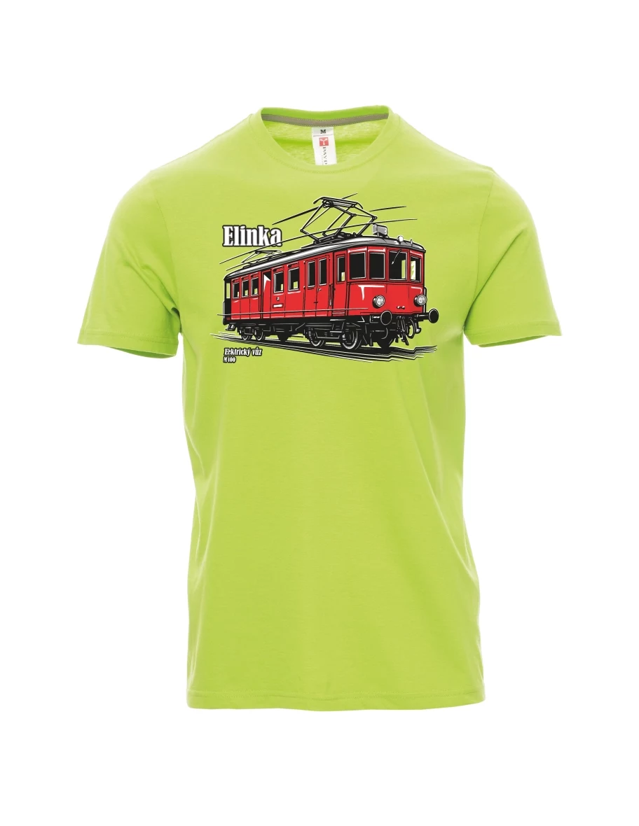 Męski t-shirt jasno zielony Wagon elektryczny M 400 „Elinka“