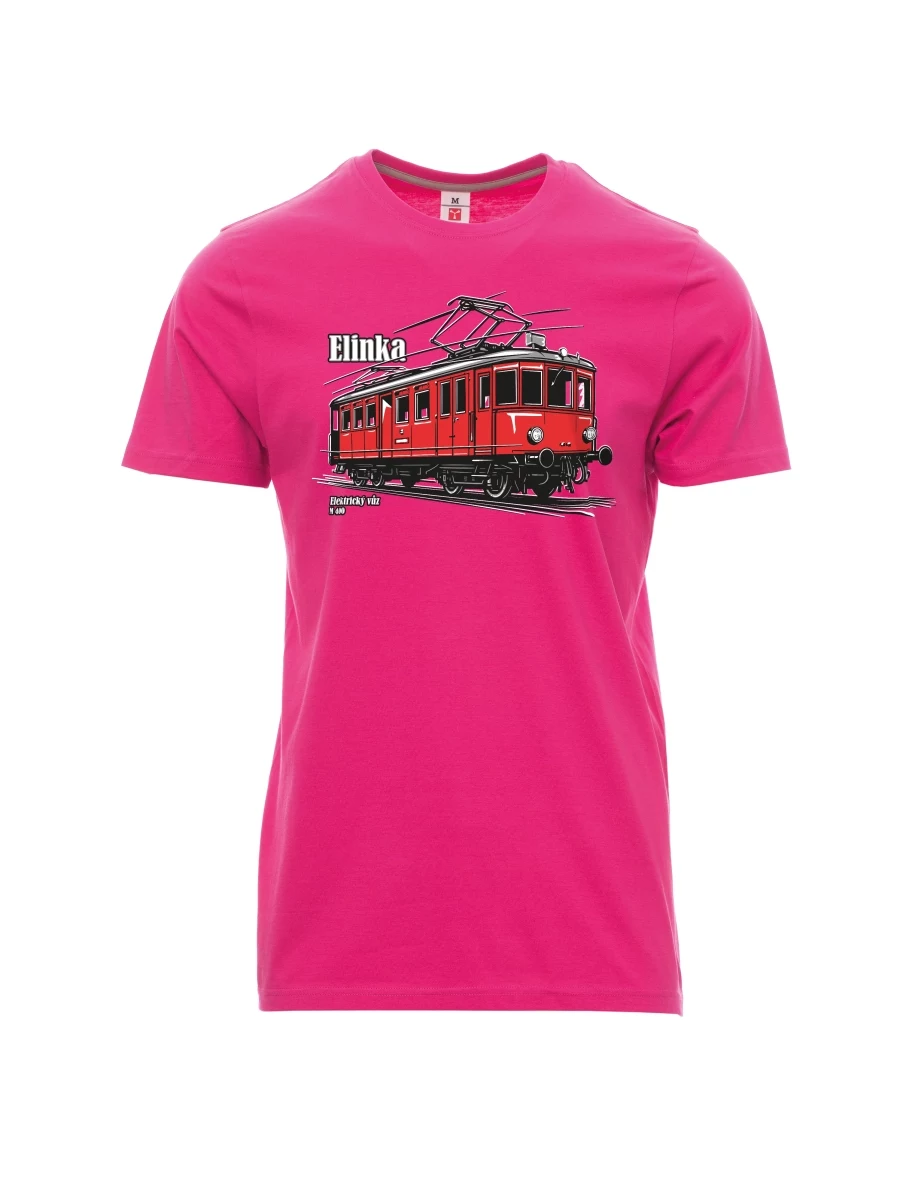 Męski t-shirt różowy Wagon elektryczny M 400 „Elinka“