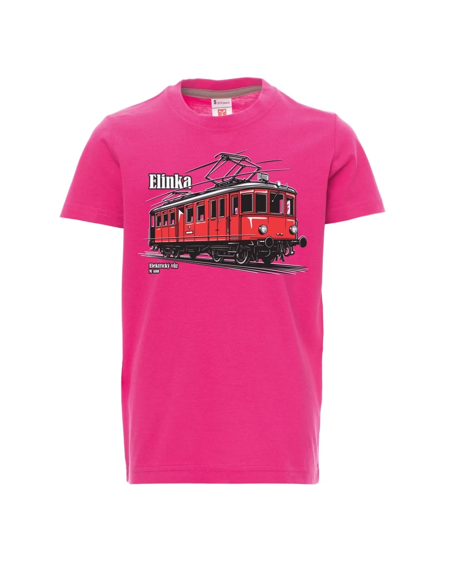 Dziecięcy t-shirt różowy Wagon elektryczny M 400 „Elinka“