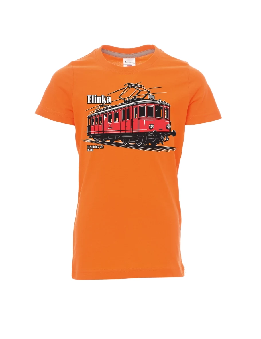 Dziecięcy t-shirt pomarańczowy Wagon elektryczny M 400 „Elinka“