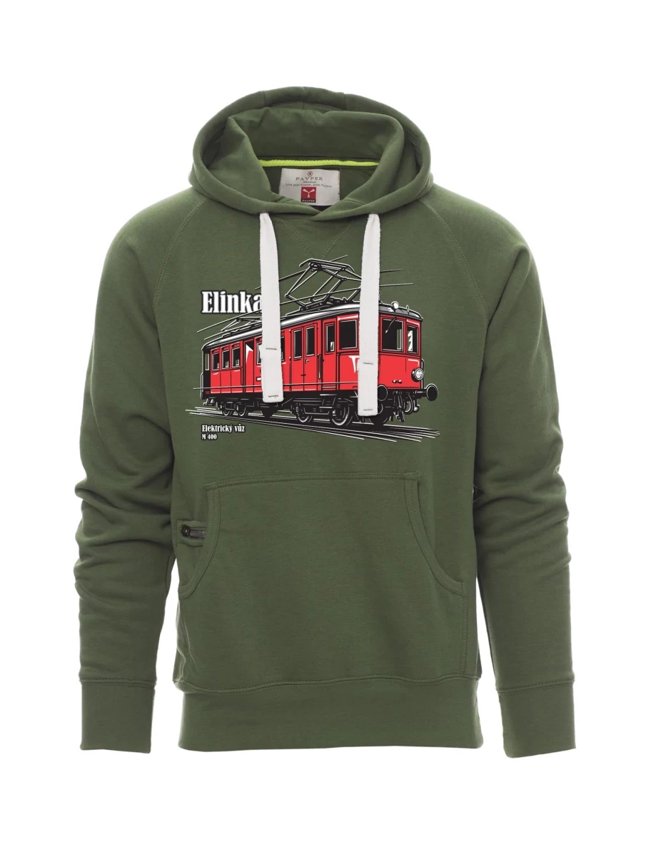 Męska bluza ciemnozielona  Wagon elektryczny M 400 „Elinka“