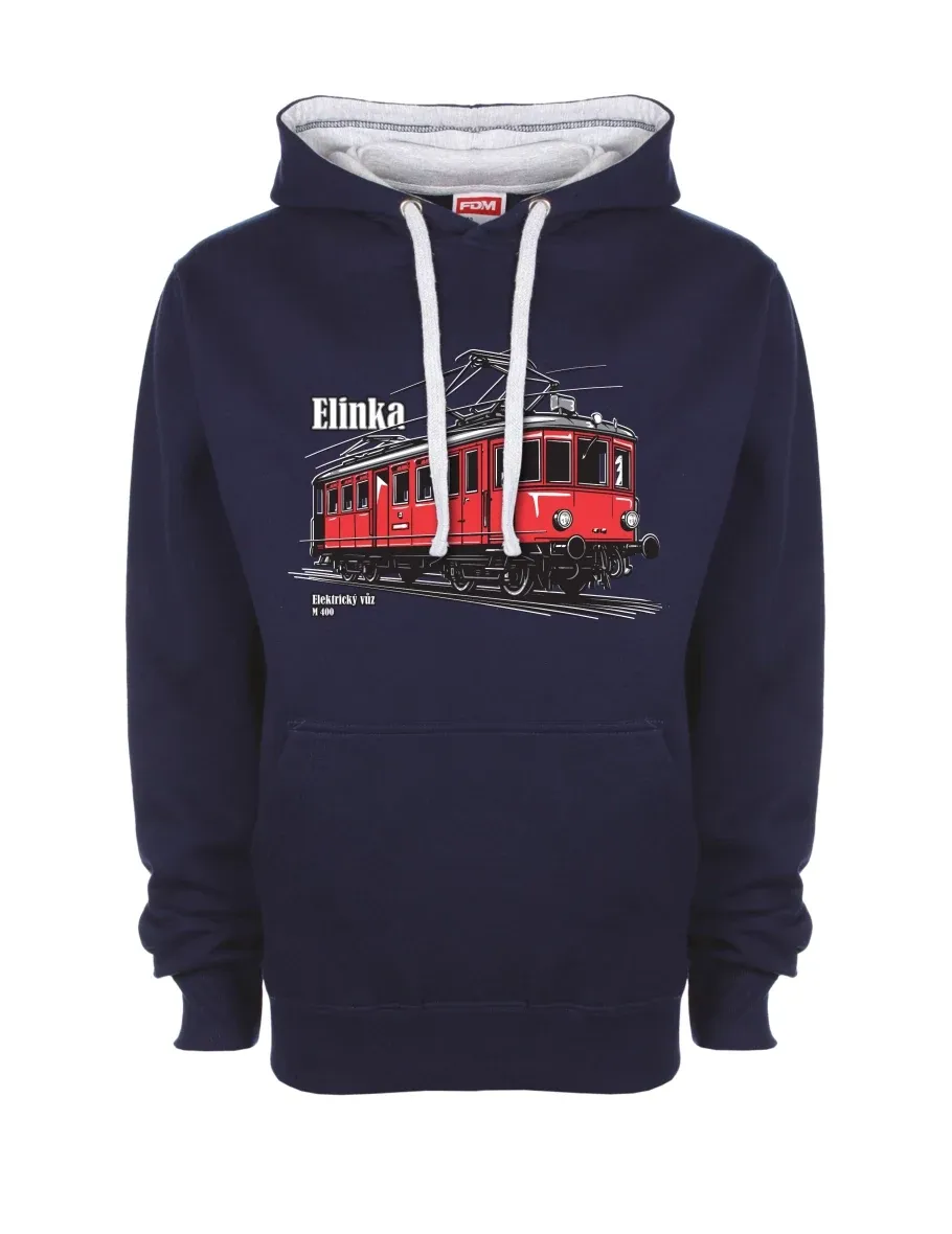 Bluza szaro-królewsko niebieska Wagon elektryczny M 400 „Elinka“