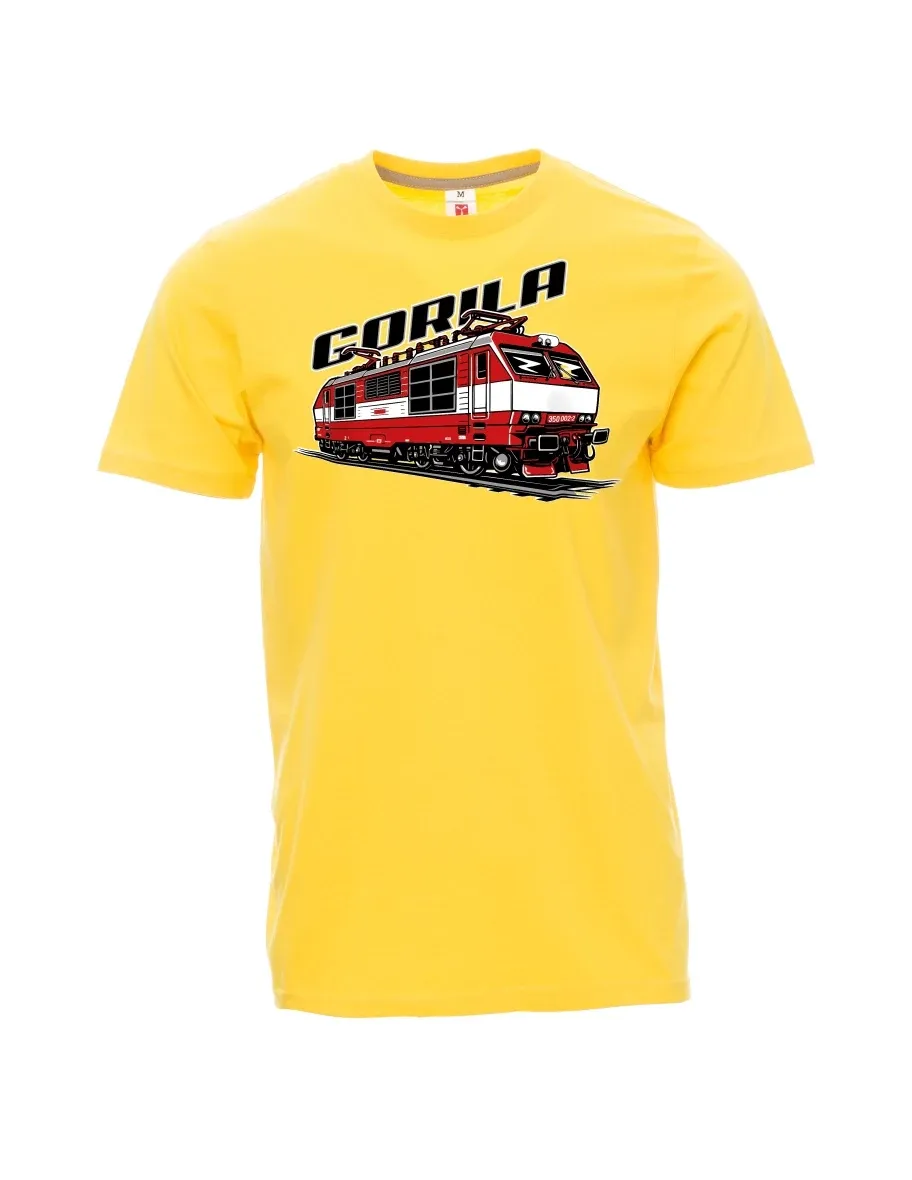 Męski t-shirt żółty Lokomotywa 350 „Gorila“